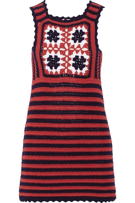 miu miu crochet dress|Black Long Embroidered Crochet Dress .